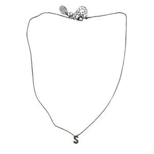 Time and Tru Letter "S" Charm Gold-Colored Necklace